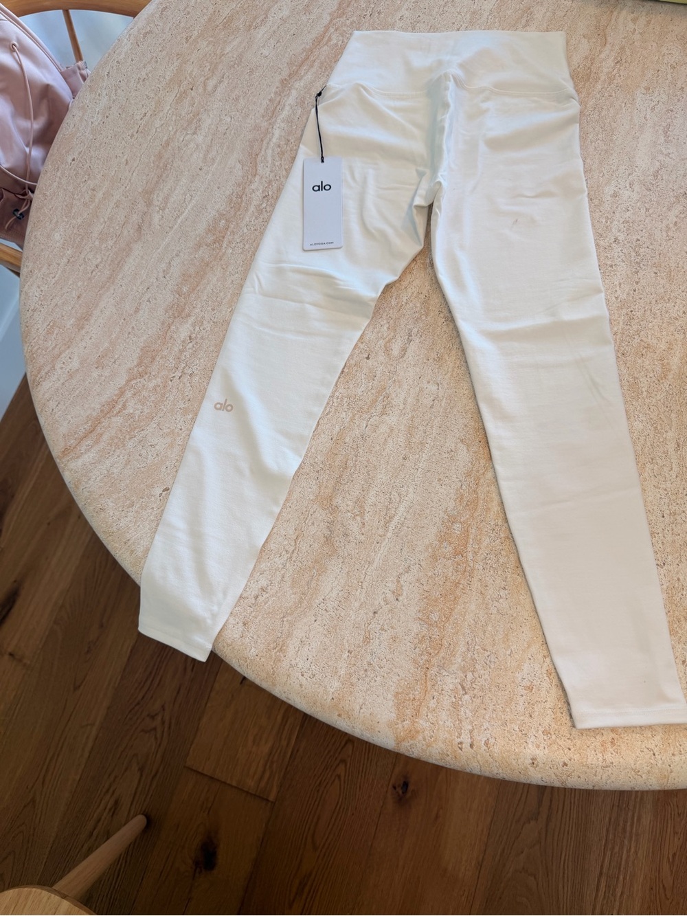 ALO Yoga White High-Rise Jeggings